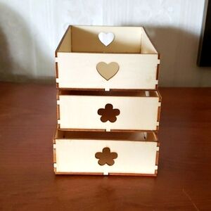 3 Small Unfinished Boxes